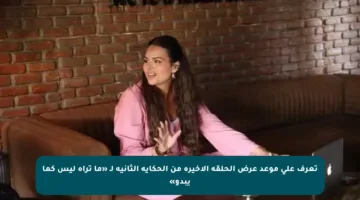 تعرف على موعد عرض الحلقة الأخيرة من الحكاية الثانية لـ «ما تراه ليس كما يبدو»